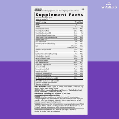 GNC Women's Prenatal Multivitamin con DHA y Hierro - 90 Cápsulas Blandas – Image 7