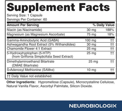 Neurobiologix Mood Plus: 60 Cápsulas con – Manzanilla : Conocida por sus propiedades calmantes en la medicina – Image 5