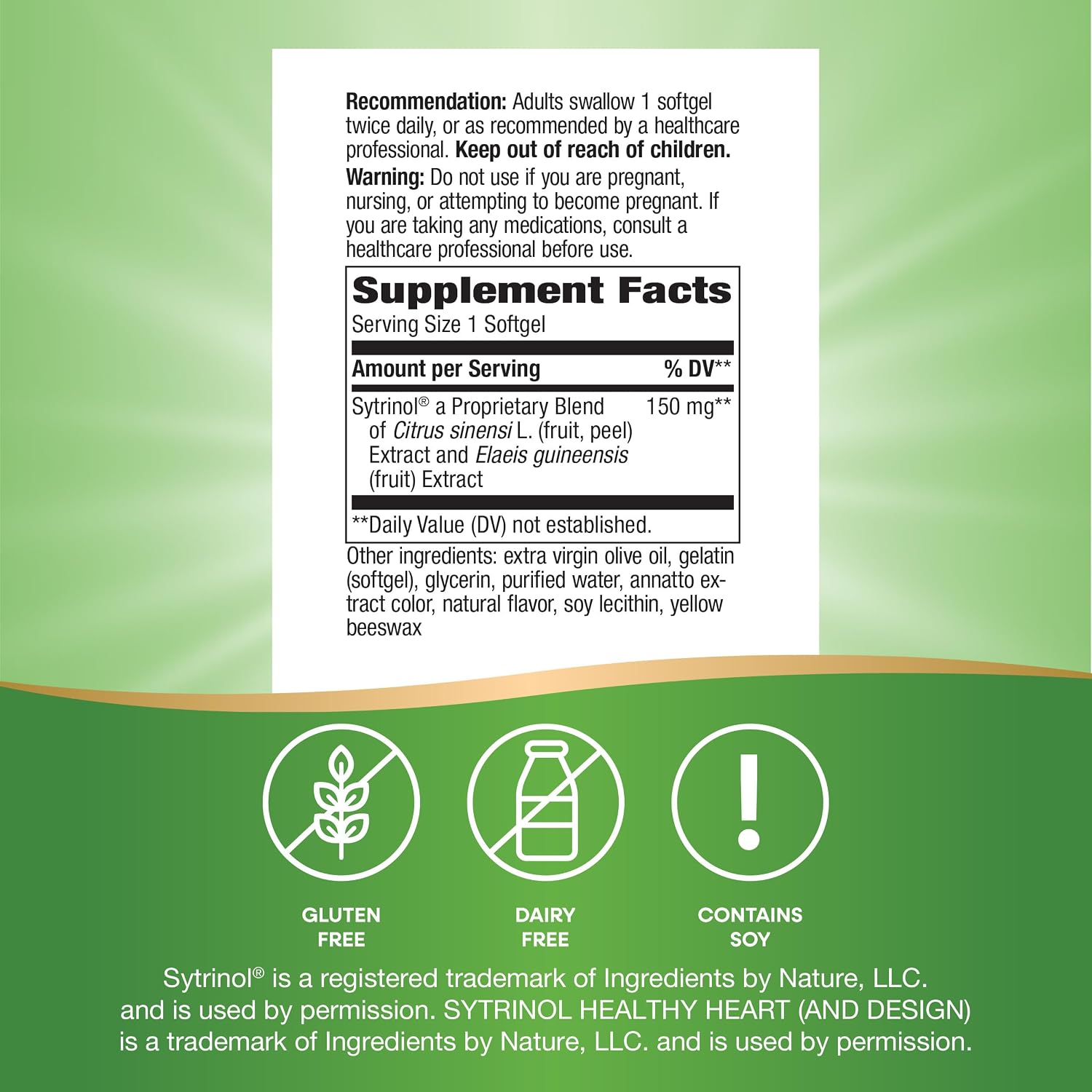 Nature's Way Sytrinol Control Colesterol - 60 Cápsulas Blandas