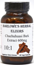 Extracto de Corteza de Chuchuhuasi 10:1 | 600mg | 60 Cápsulas Veganas, Kosher y Halal | Sin Estearatos, Sin Rellenos, Envasado en Vidrio