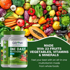 Multivitamínico Diario para Hombres con Vitaminas, Minerales y Alimentos Integrales Orgánicos - 90 Cápsulas