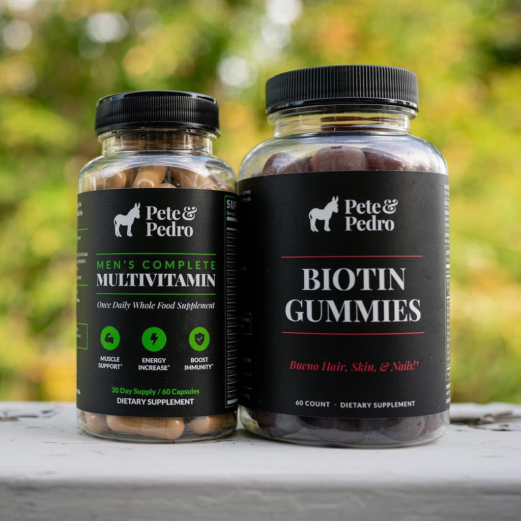 Pete & Pedro Biotina Gominolas para Cabello, Piel y Uñas, 5000mcg, 60 Gominolas