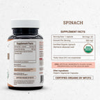 Secrets of the Tribe Spinach 60 Capsules, 500 mg, USDA Organic Spinach (Spinacia oleracea) Dried Leaf (60 Capsules)