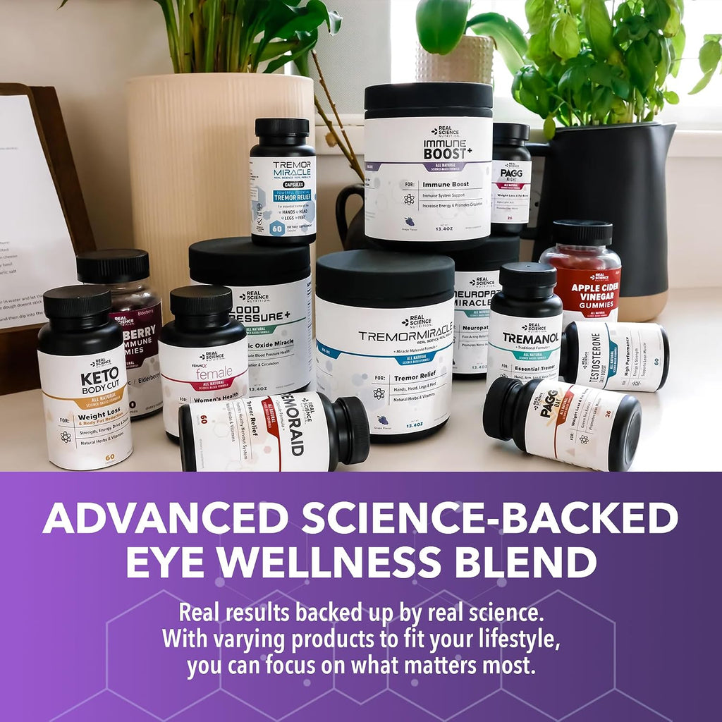 Real Science Glaucomol Miracle - Suplemento Ocular Natural con Vitaminas C, D y B12 para Apoyo del Nervio Óptico y Circulación Ocular – 60 Cápsulas
