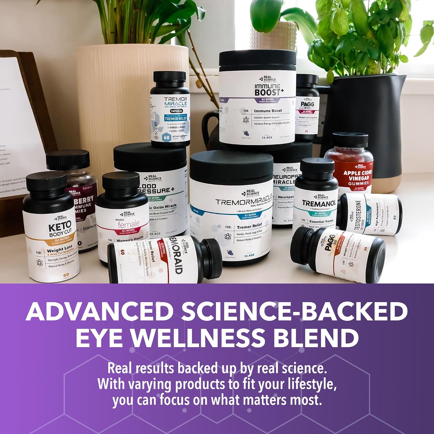 Real Science Glaucomol Miracle - Suplemento Ocular Natural con Vitaminas C, D y B12 para Apoyo del Nervio Óptico y Circulación Ocular – 60 Cápsulas