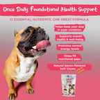 Vital Planet - Vital Dog Multivitamínico para la Salud Diaria con Vitaminas, Minerales y Antioxidantes - 30 Golosinas Blandas Sabor a Bacon