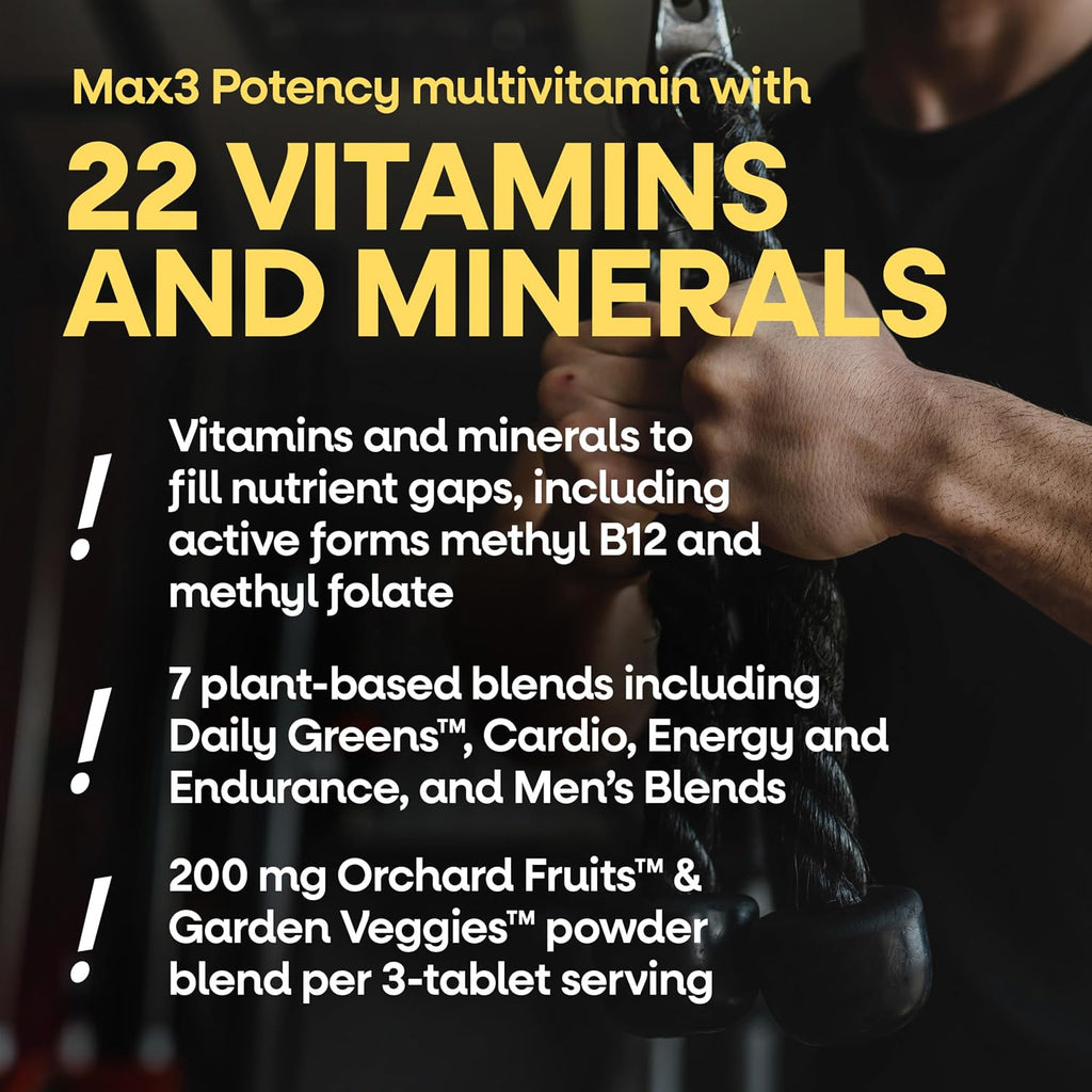 Nature's Way Alive! Men's Max3 Multivitamínico Diario de Alta Potencia para Hombres, 90 Comprimidos
