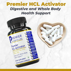 Premier Research Labs Premier HCL Activator - Suplemento de Enzimas Digestivas con Pepsina y Hierbas - 90 Cápsulas Vegetarianas