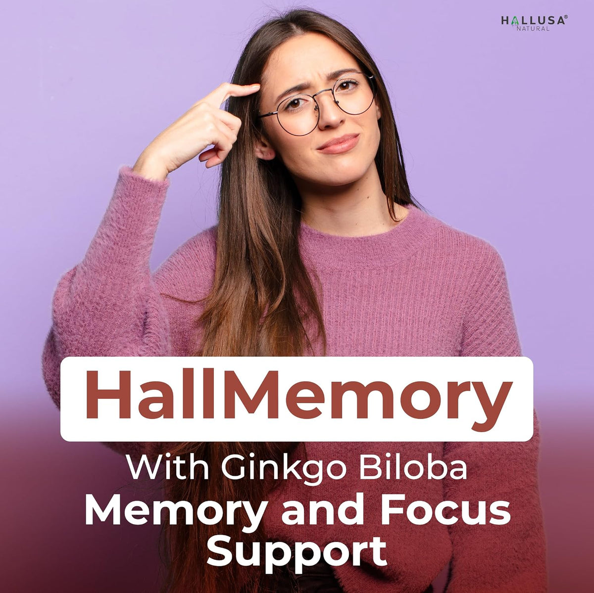 Hallusa Natural Brain Health Supplement - – Vitamina B6 (Piridoxina): Ayuda a la síntesis normal de – Image 6