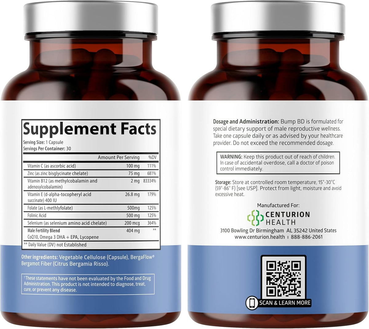 Centurion Health Bump BD - Suplemento de – Coenzima Q10 (CoQ10): Un antioxidante que ayuda a generar energía en – Image 2
