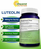 Luteolina 100mg - 120 Cápsulas - Suplemento de Luteolina con Complejo en Polvo