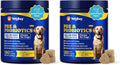 YoYoBay Probióticos para Perros - 6B UFC, Sabor a Pato y Pera - 2 Paquete (360 Chicles)