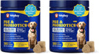 YoYoBay Probióticos para Perros - 6B UFC, Sabor a Pato y Pera - 2 Paquete (360 Chicles)