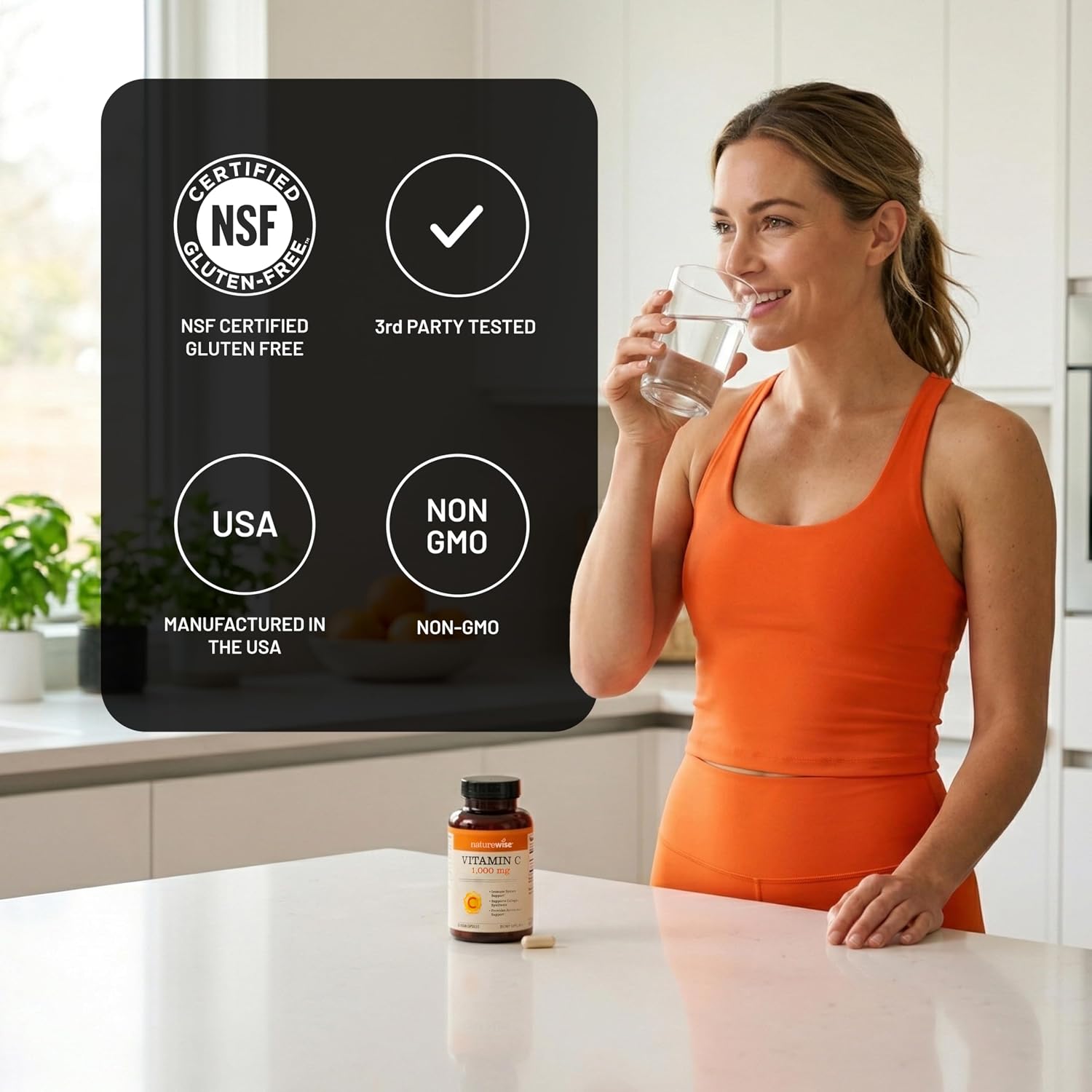 NatureWise Vitamina C 1000 mg - 60 Cápsulas Veganas