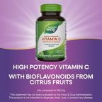 Nature's Way Vitamina C con Bioflavonoides - Extra Fuerte - 1000 mg de Vitamina C como Ácido Ascórbico - Bioflavonoides Cítricos - Sin Gluten y Sin Lácteos - 100 Cápsulas (Paquete de 2)