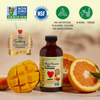 CHILDLIFE ESSENTIALS Multivitamínico y Mineral para Niños - Suplemento Líquido para Bebés y Niños - Sabor Natural Naranja y Mango - 237 ml (Pack de 4)