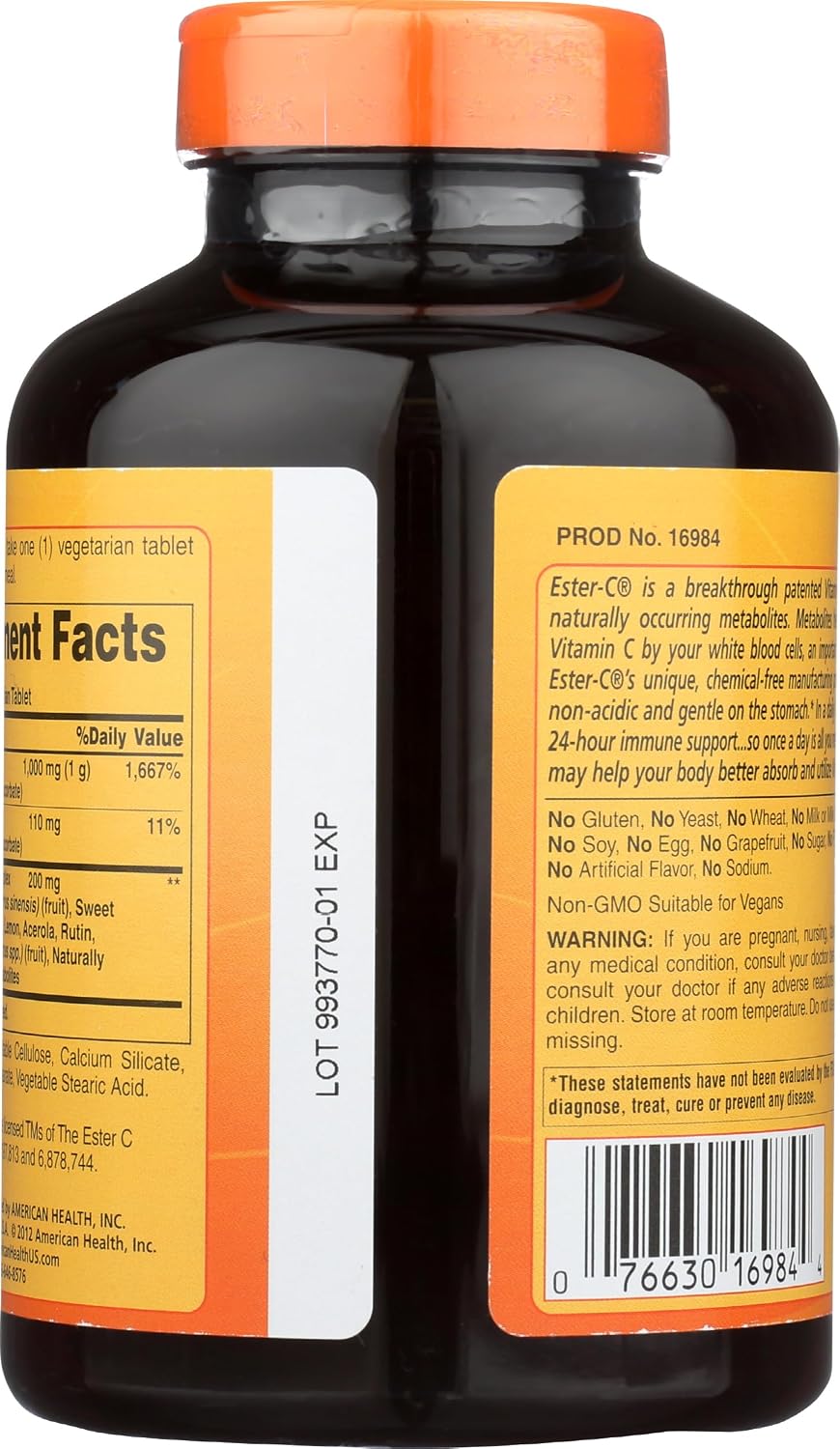 American Health, Ester C 1000 mg con bioflavonoides cítricos, 180 comprimidos