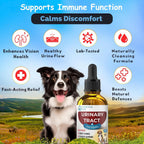 EDUZEBRA Gotas para la Salud Urinaria de Perros y Gatos – Suplemento Herbal Natural con Arándano Rojo