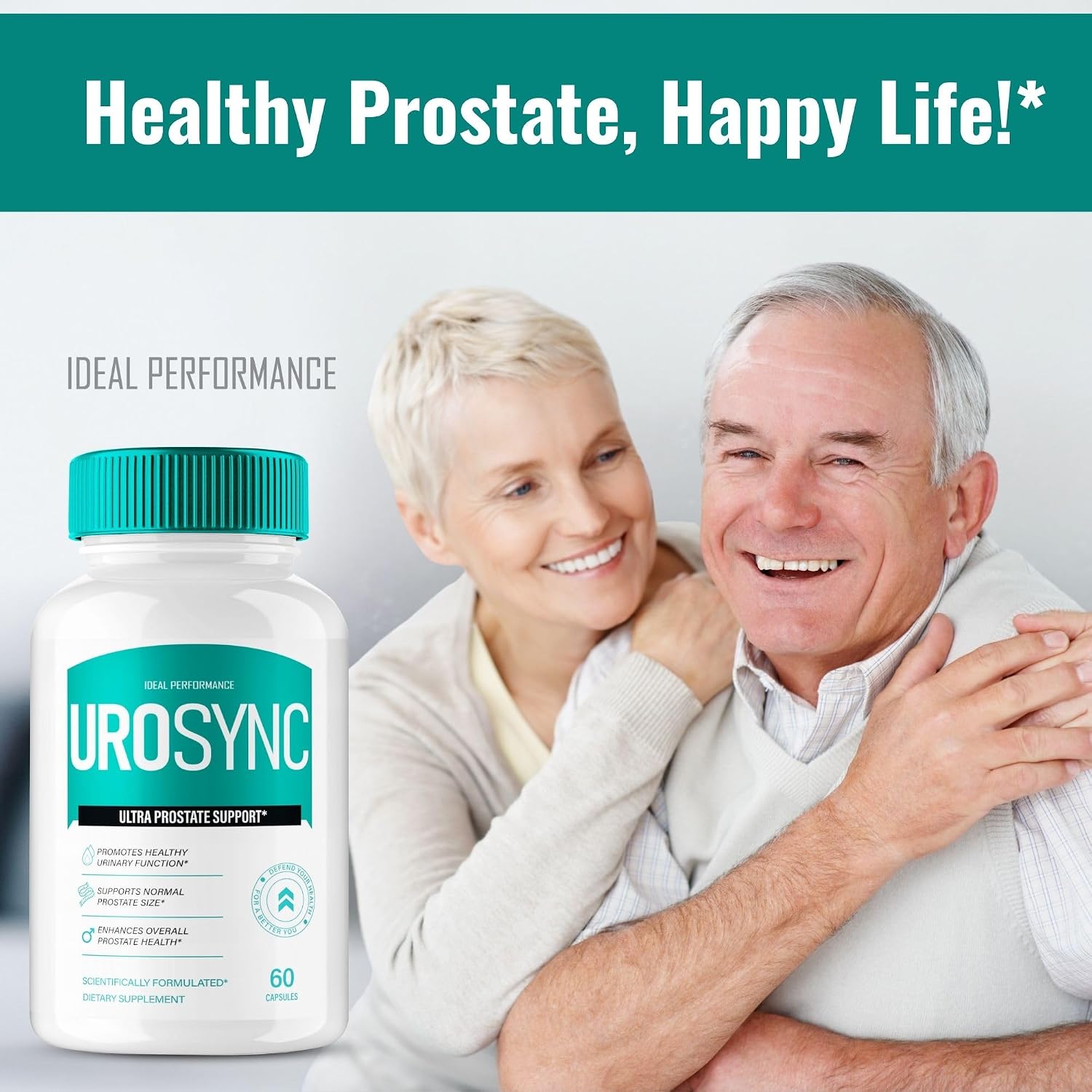 UroSync Salud de la Próstata - Suplemento Natural para Hombres, 3 Pack