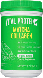 Vital Proteins Matcha Collagen Peptides Powder Supplement, Matcha Green Tea Powder, 10.5 oz, Original Flavored