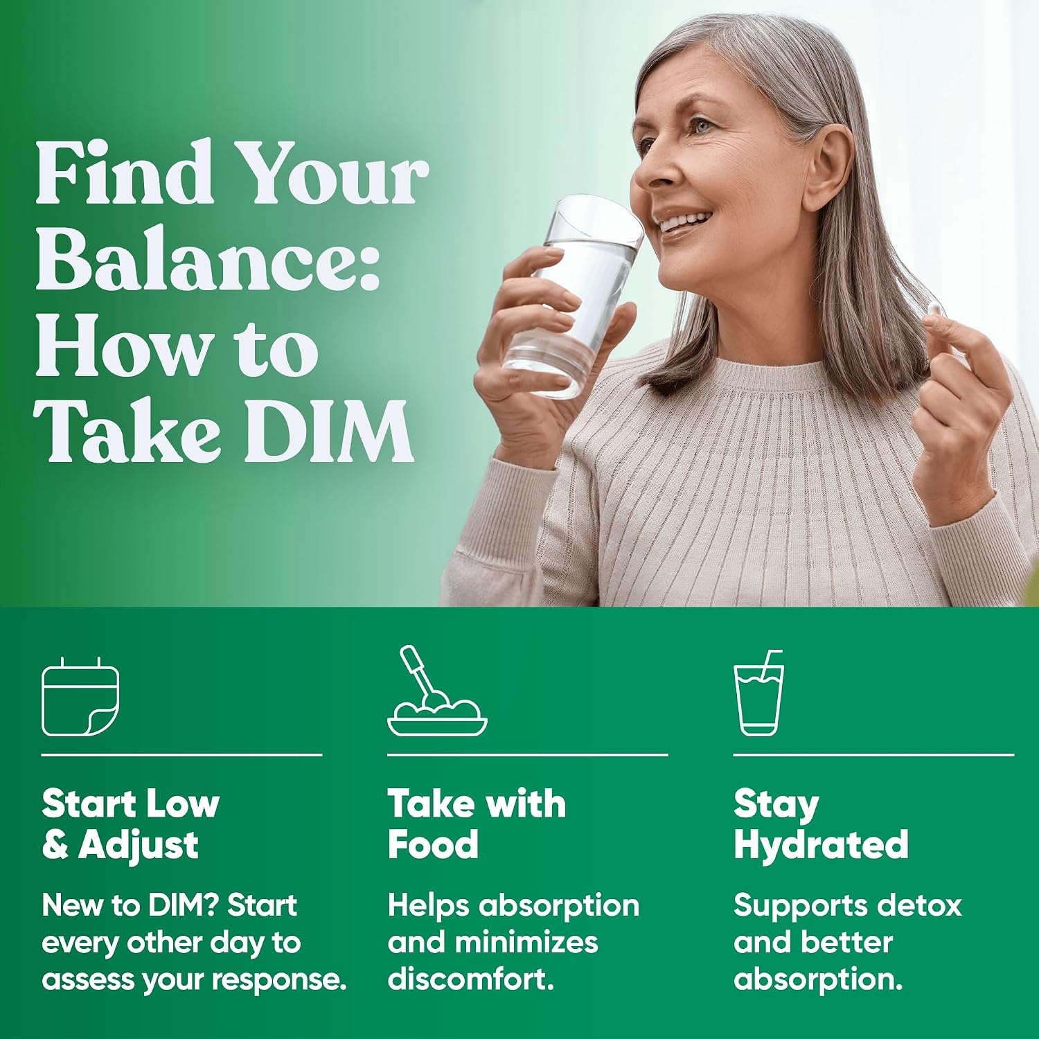 DIM 200 mg Puro con BioPerina – Suplemento para el Equilibrio Hormonal – 60 Cápsulas Veganas