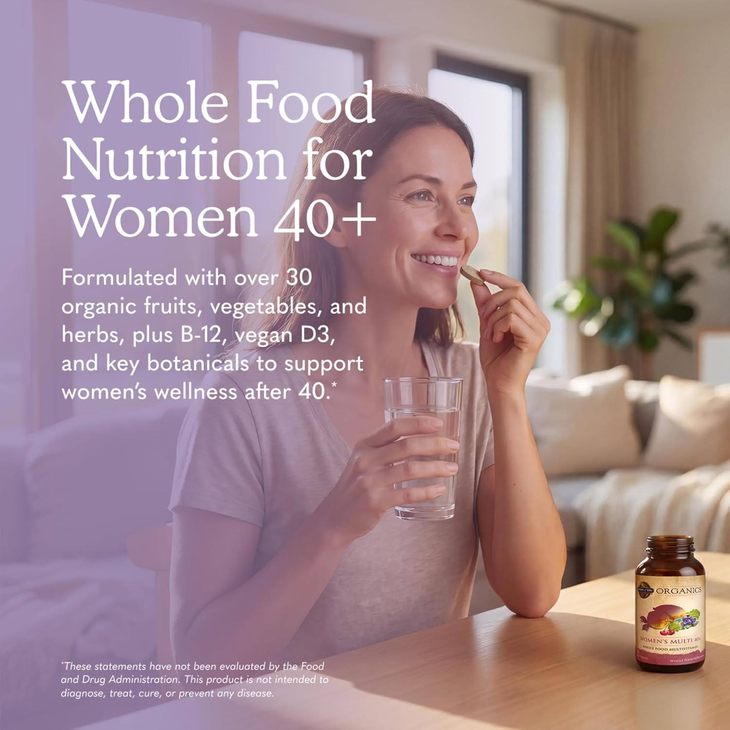 Garden Of Life Multivitamínico Orgánico para Mujeres 40+, 120 Comprimidos