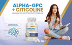 Alpha GPC + Citicolina 60 Cápsulas, 1600mg Fórmula Concentrada