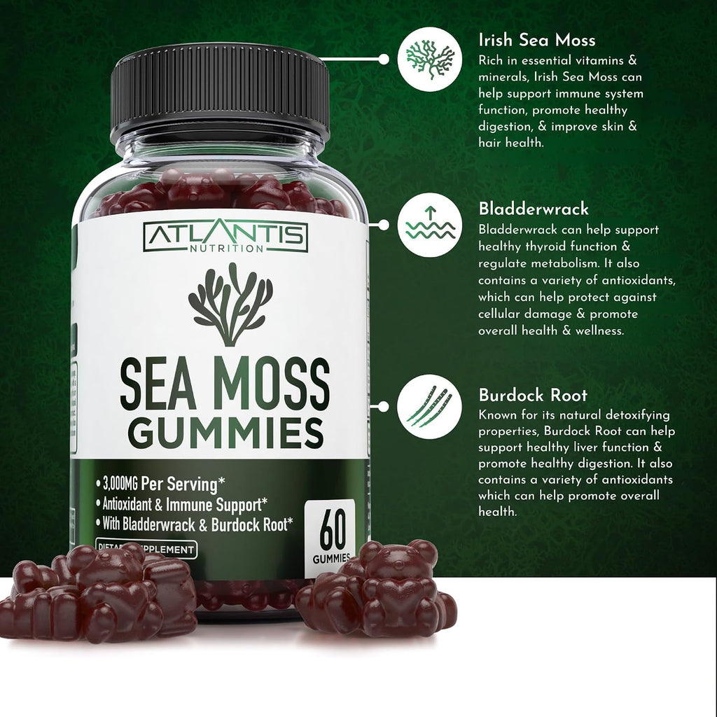 Irish Sea Moss Gummies 3000mg – Atlantis Nutrition