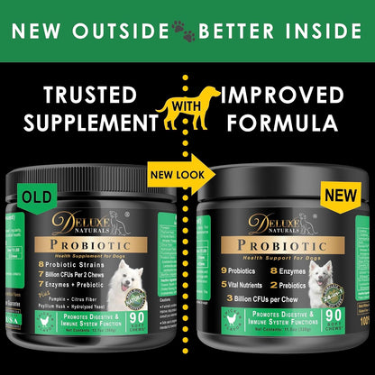 Deluxe Naturals Probiotic Soft Chews for Dogs – 270 Count (3 x 90ct) – Digestive & Immune Support with 9 Probiotics, 8 – Image 10