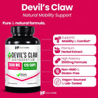 Healthfare Garra del Diablo Raíz | 2600mg Suplemento Herbal | 120 Cápsulas Veganas | Extracto Concentrado para Apoyo Articular