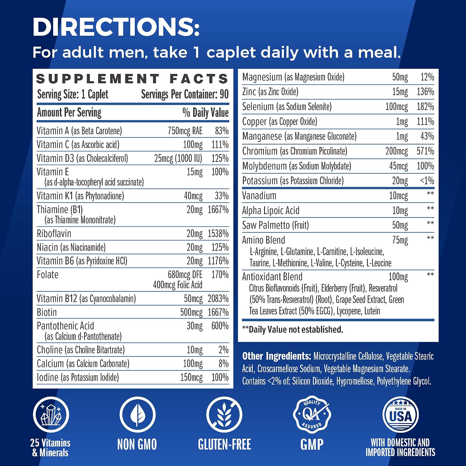 Vitamin World Ultra 360 Multivitamínico para Hombres One Daily, 90 Comprimidos