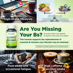 INNERVISNUTRITION Complejo B Bioactivo con B12 y Folato Activos – 60 Cápsulas Veganas