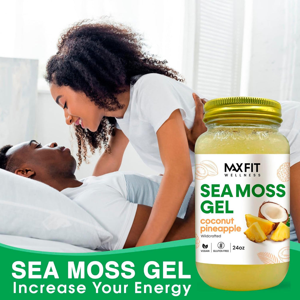 Gel de Musgo Marino (Sea Moss) Raw Coco y Piña - 24oz - Wildcrafted de Saint Lucia