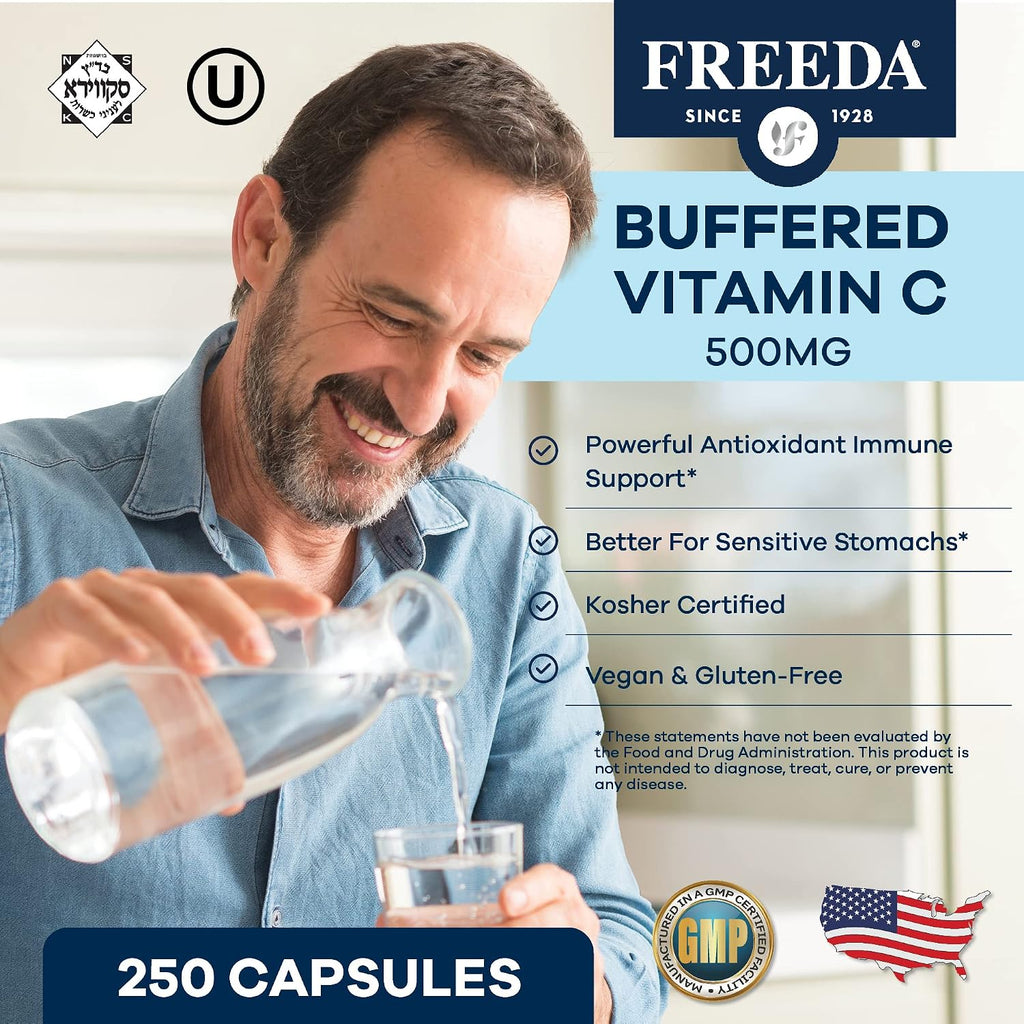FREEDA Vitamina C Tamponada 500 mg - 250 Cápsulas