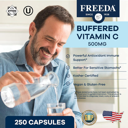 FREEDA Vitamina C Tamponada 500 mg - 250 Cápsulas – Image 2
