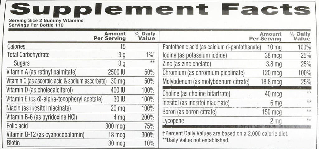 Vitafusion Multivitamínico para Hombre en Gomitas, 220 unidades