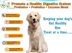 PureOptima Probióticos para Perros, Masticables con Enzimas Digestivas y Prebióticos, 120 Unidades