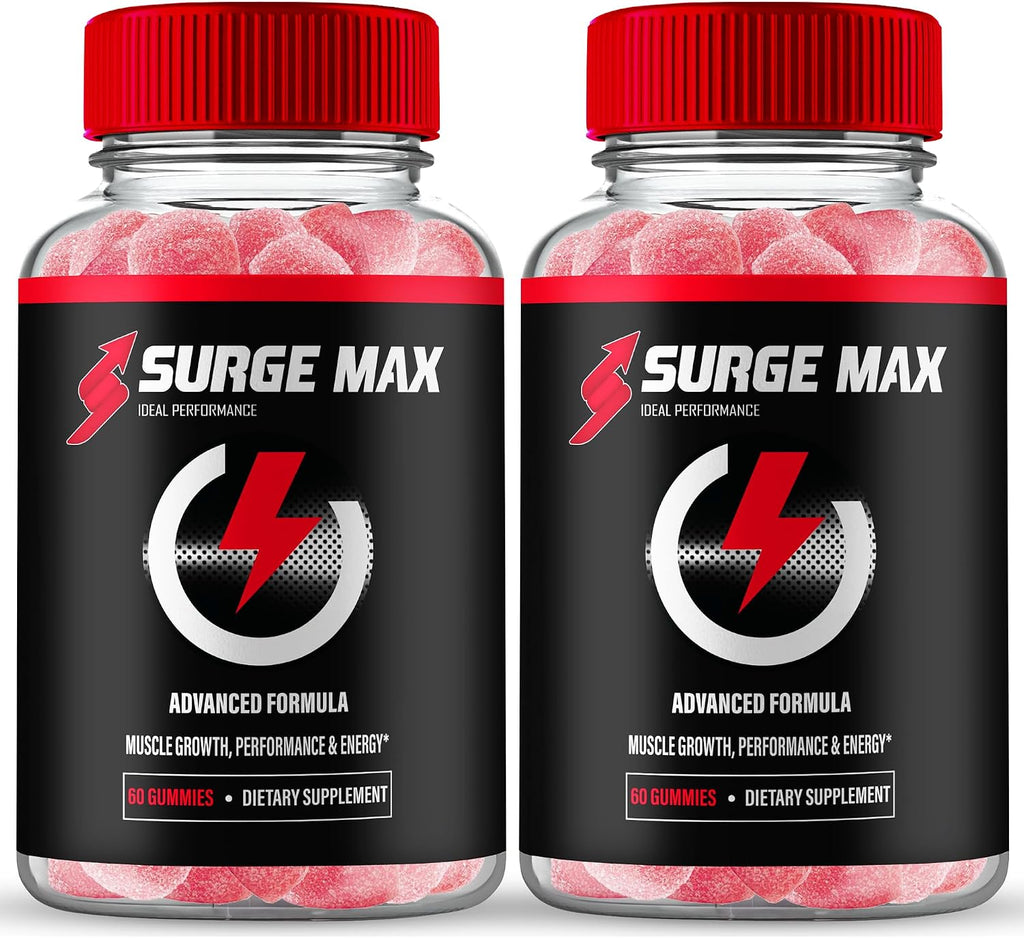 Surge Max Gummies, Official Surge Max Gummies for Men - Maximum Strength Performance, All Natural Support Overall Health & Wellness, SurgeMax Advanced Formula Gummy Reviews (2 Pack)