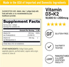 NatureWise Vitamina D3 10.000 UI + K2 (MK-7) 200 mcg con Aceite de Coco Virgen Extra - 90 Cápsulas Blandas