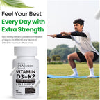 NAhmeds Vitamina D3 + K2 Extra Strength – 60 Cápsulas