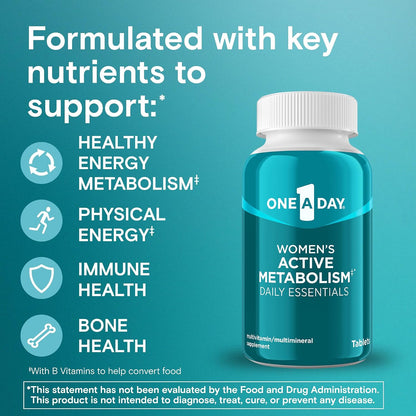 One A Day Women's Active Metabolism - – Salud ósea: El calcio, la vitamina D y el magnesio son esenciales para el – Image 2