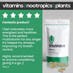 VitaVoice Nootrópicos y Vitaminas para Salud Vocal, Bienestar y Mente, 30 Cápsulas