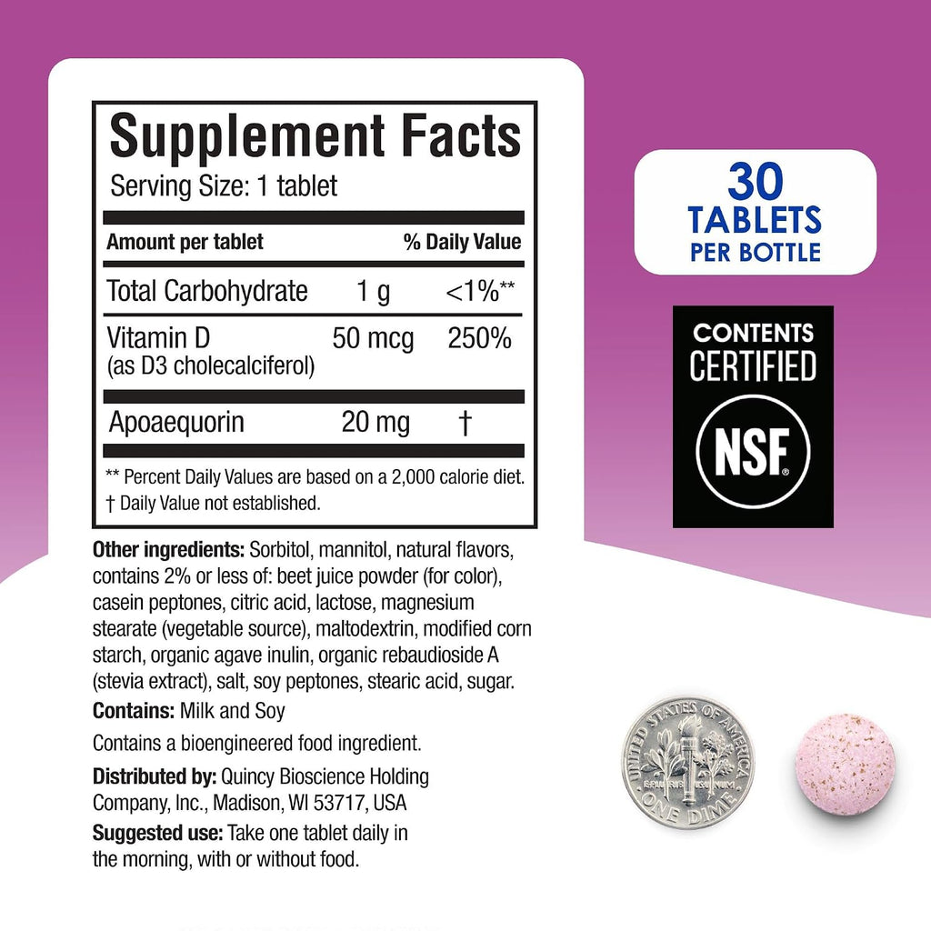 Prevagen Extra Strength Masticables de bayas mixtas - 30 comprimidos con Apoaequorina y vitamina D3