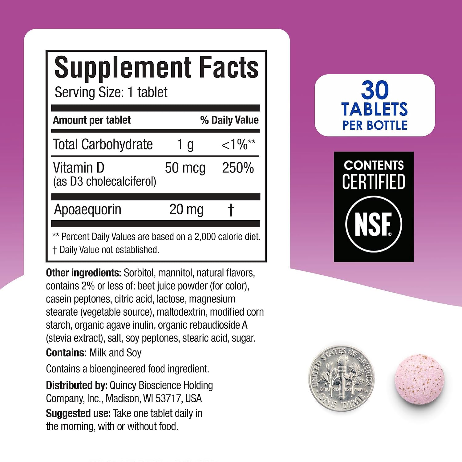 Prevagen Extra Strength Masticables de bayas mixtas - 30 comprimidos con Apoaequorina y vitamina D3