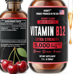 HERBIFY Vitamina B12 Metilada 5000 mcg - Gotas Líquidas de Metilcobalamina - Complejo B - Energía y Sistema Inmunitario - 30 Días - 60 ml