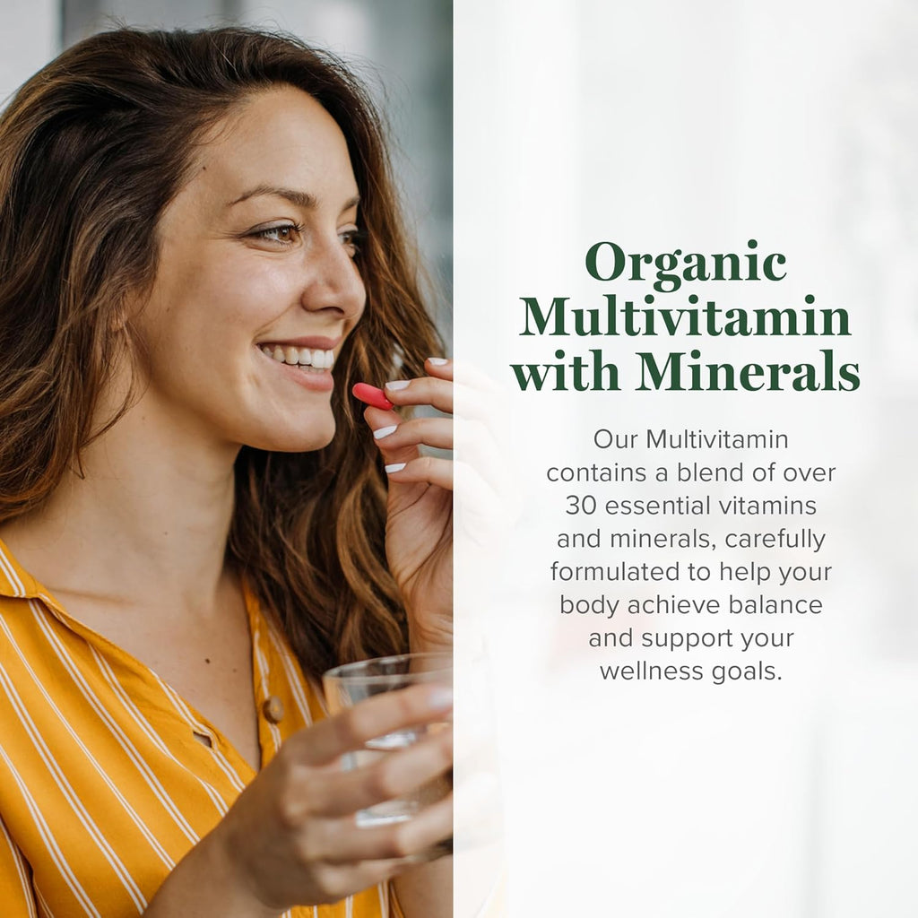 Global Healing Center - Multivitamínico Orgánico USDA para Mujeres y Hombres - 120 Cápsulas