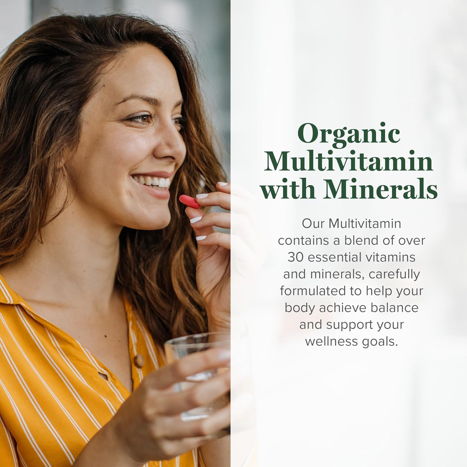 Global Healing Center - Multivitamínico Orgánico USDA para Mujeres y Hombres - 120 Cápsulas