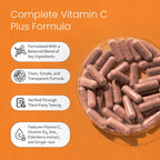NaturaLife Labs Vitamina C con Vitamina D3, Zinc, Saúco y Jengibre – 1.700 mg por ración – 100 Cápsulas Veganas