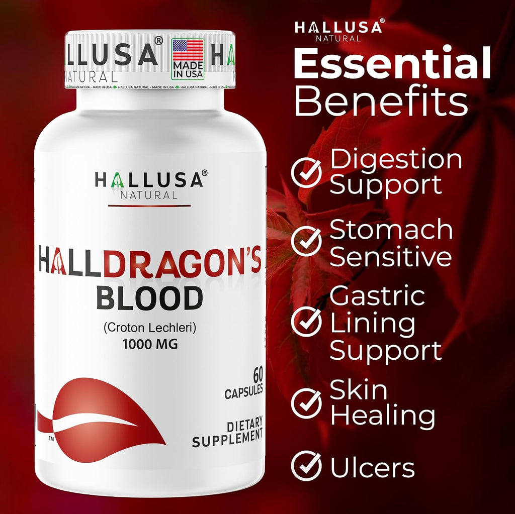 Cápsulas de Sangre de Dragón 1000mg | Croton Lechleri | Hallusa Natural