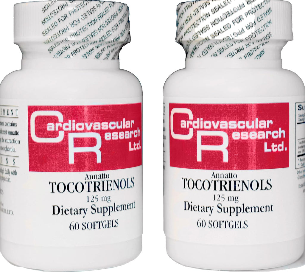 Cardiovascular Research Vitamina E Annatto Tocotrienoles 125 mg, 120 Cápsulas Blandas (2 x 60)